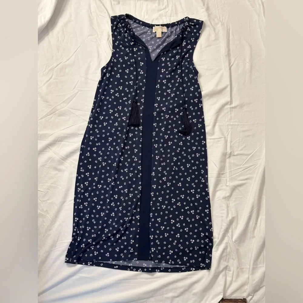 Michael Kors Navy & White Floral Dress, Size XS